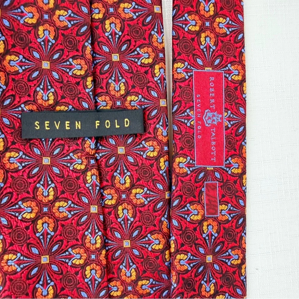 Robert Talbot Seven Fold Limited Edition 2/40 Hand Sewn Floral Print Silk Tie